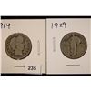 Image 1 : 1914 BARBER QUARTER & 1929 STANDING LIB. QUARTER