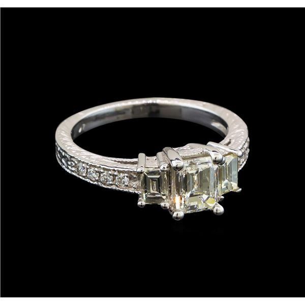 14KT White Gold EGL USA Certified 1.55 ctw Diamond Ring