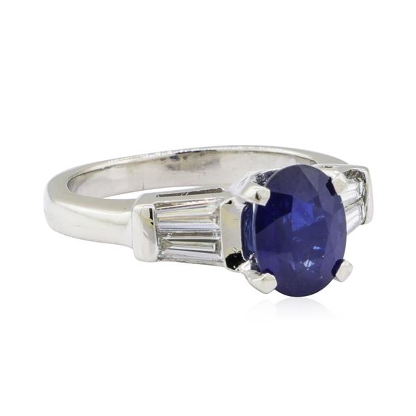 2.16 ctw Sapphire and Diamond Ring - Platinum