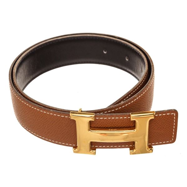 Hermes Brown Leather Constance Belt