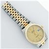 Image 7 : Rolex Mens Quickset Sapphire 18K Yellow Gold And Stainless Steel Champagne Index