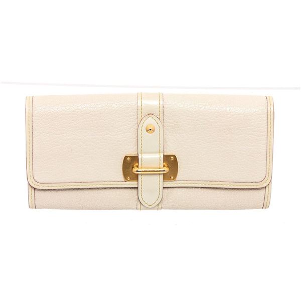 Louis Vuitton White Suhali Leather Le Favori Wallet