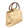 Image 2 : Chanel Beige Canvas Leather CC Top Handle Bag