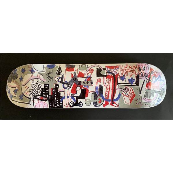 Handpainted skateboard  Street Session  by Gino Perez