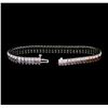 Image 4 : 9.26 ctw Princess Multi-Color Sapphire And Round Brilliant Cut Diamond Bracelet