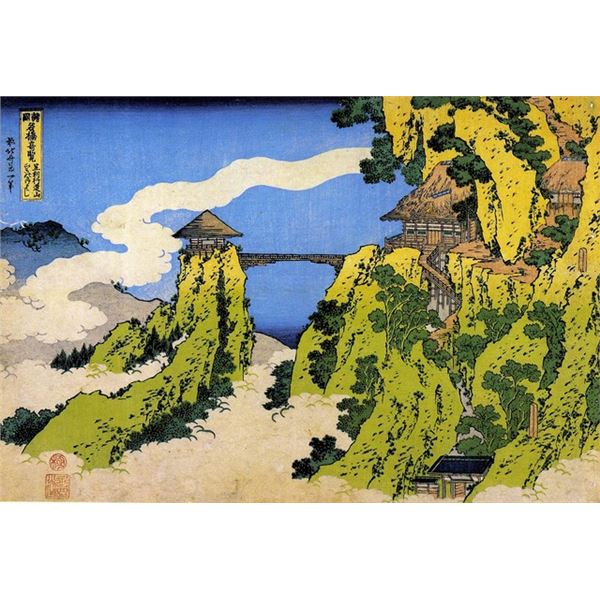 Hokusai - Temple Bridge