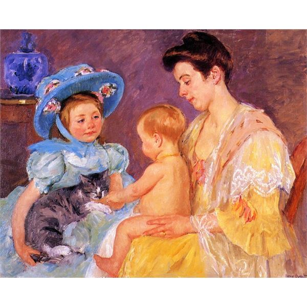 Mary Cassatt - Children Playing With A Cat