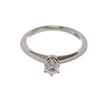 Image 1 : Tiffany  Co. Silver Diamond Solitaire Ring