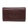 Image 1 : Chanel Brown Caviar Leather Key Holder Wallet