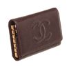 Image 2 : Chanel Brown Caviar Leather Key Holder Wallet