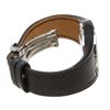 Image 5 : Hermes Stainless Steel Black Leather Harnais Watch