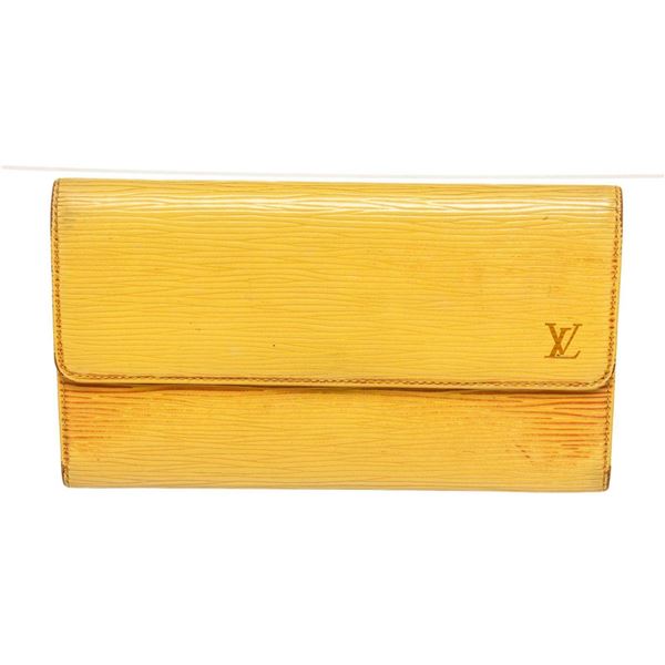 Louis Vuitton Yellow Epi Leather International Wallet