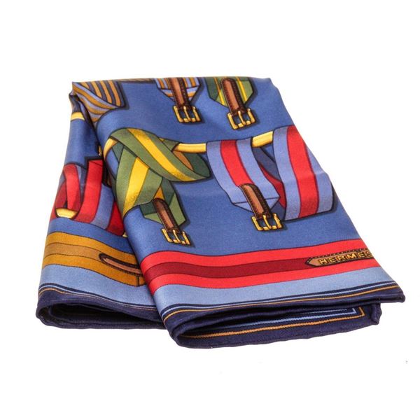 Hermes Multicolor Silk Scarf