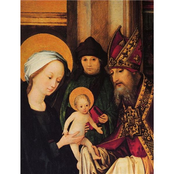 Hans Holbein - Maria and Archpriest with the Christ