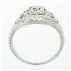 Image 8 : Antique Art Deco 18k Gold Dome Filigree Engraved 0.52 ctw European Diamond Ring