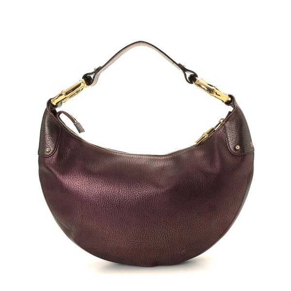 Gucci Purple GG canvas Bamboo Ring Hobo Bag