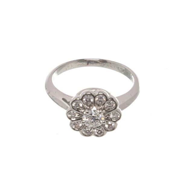 Tiffany  Co. Silver Flower Ring