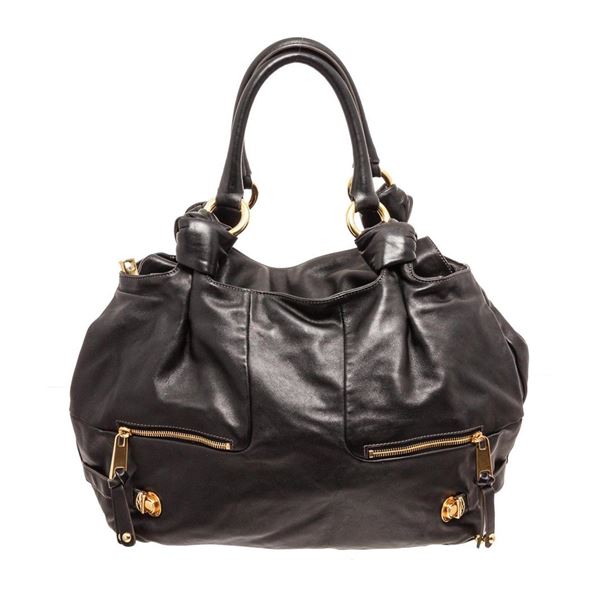 Marc Jacobs Black Leather Mercer Parker Shoulder Bag