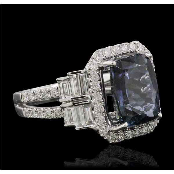 18KT White Gold 4.68 ctw Tanzanite and Diamond Ring