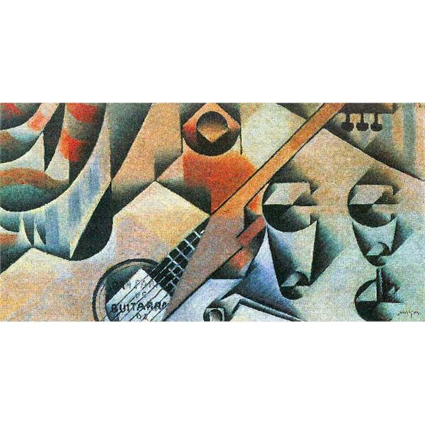 Juan Gris - Banjo (Guitar) And Glasses