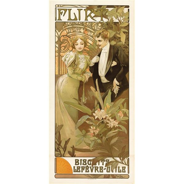 Alphonse Mucha - Flirt