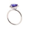 Image 4 : 2.03 ctw Tanzanite and Diamond Ring - 18KT White Gold