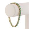 Image 3 : 12.25 ctw Emerald and 2.20 ctw Diamond 14K Yellow Gold Bracelet