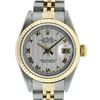 Image 1 : Rolex Ladies Quickset 2 Tone 18K White Pyramid Roman Datejust Wristwatch