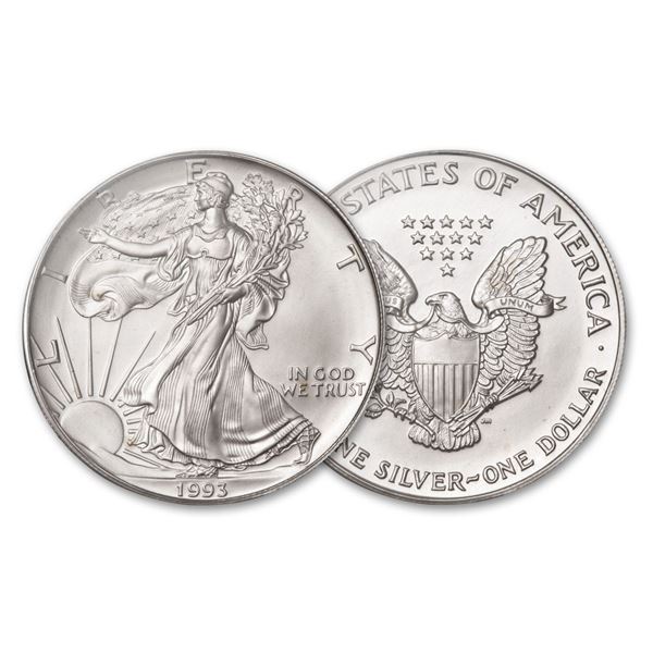 1993 American Silver Eagle .999 Fine Silver Dollar Coin