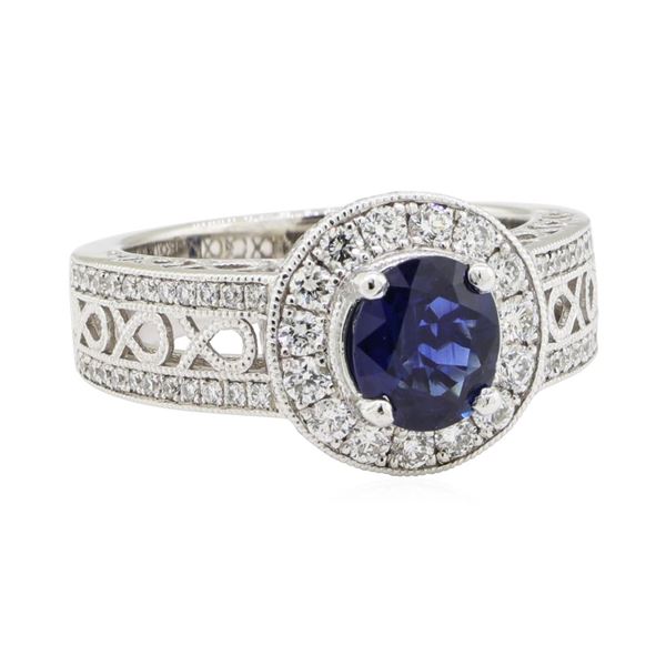 1.89 ctw Sapphire and Diamond Ring - Platinum