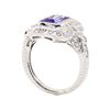 Image 4 : 1.99 ctw Tanzanite and Diamond Ring - Platinum