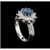 Image 4 : 14KT White Gold 1.67 ctw Tanzanite and Diamond Ring