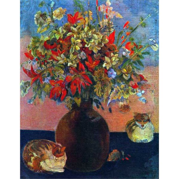 Paul Gauguin - Flowers and Cats