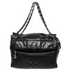 Image 1 : Chanel Black Caviar Leather 50's Large Tote Bag