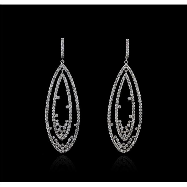 14KT White Gold 4.66 ctw Diamond Earrings