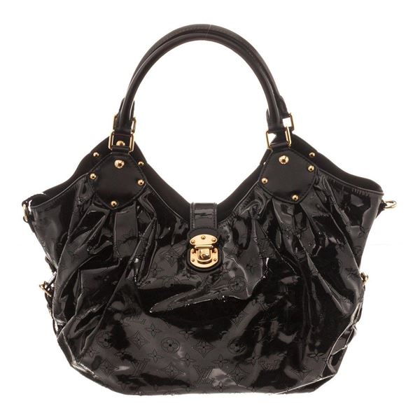 Louis Vuitton Black Leather Mahina Surya Hobo Bag