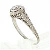 Image 8 : Antique art deco period 18k White Gold .18 ctw Diamond Solitaire Filigree Engage