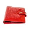 Image 4 : Louis Vuitton Red Monogram Vernis Leather Agenda PM Wallet