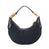 Image 1 : Gucci Black Leather Bamboo Ring Hobo Bag