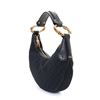 Image 2 : Gucci Black Leather Bamboo Ring Hobo Bag