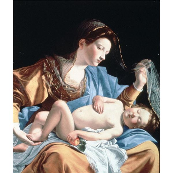 Orazio Lomi Gentileschi - Madonna with sleeping christ child