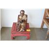 Image 1 : THAI PRAYING MONK FIGURE & RED STAND (2 PCS)