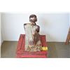 Image 3 : THAI PRAYING MONK FIGURE & RED STAND (2 PCS)