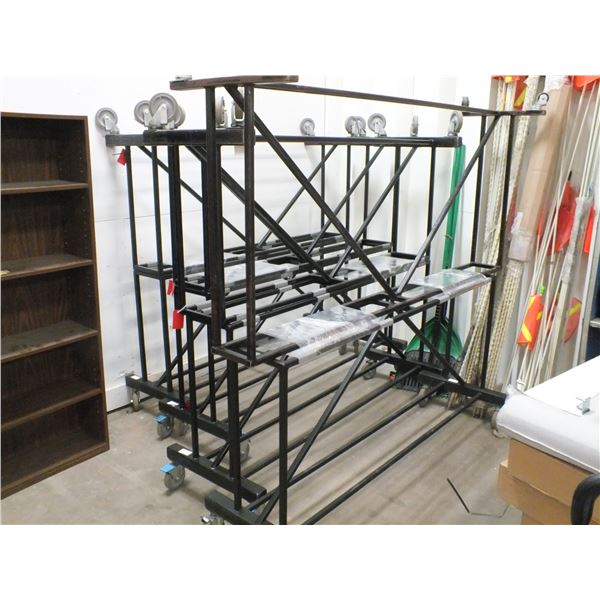 8 Black Carts On Wheels