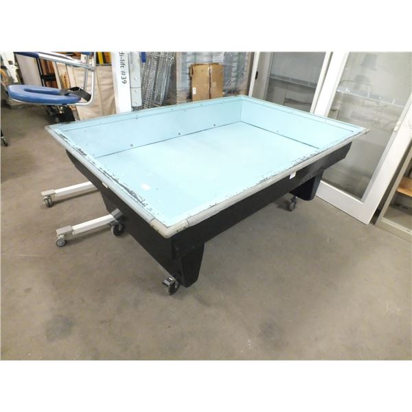 Wooden Table On Wheels