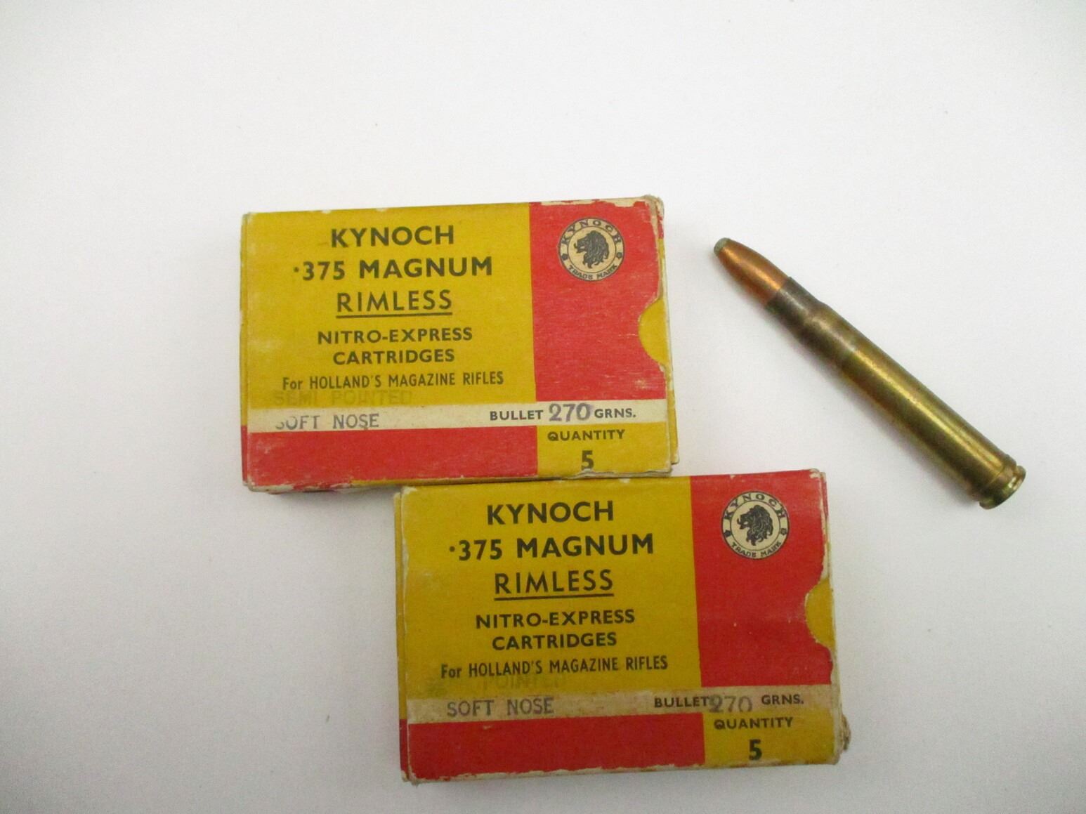 KYNOCH .375 MAGNUM RIMLESS COLLECTIBLE AMMO