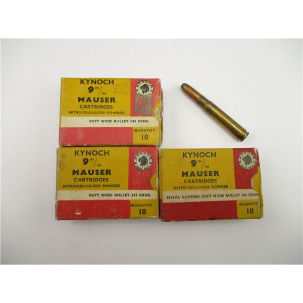 KYNOCH 9MM MAUSER COLLECTIBLE AMMO