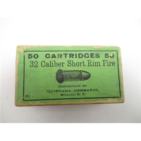 COLLECTIBLE .32 SHORT RIMFIRE AMMO