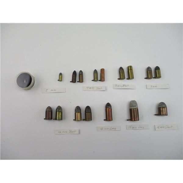 ASSORTED COLLECTIBLE PINFIRE AMMO