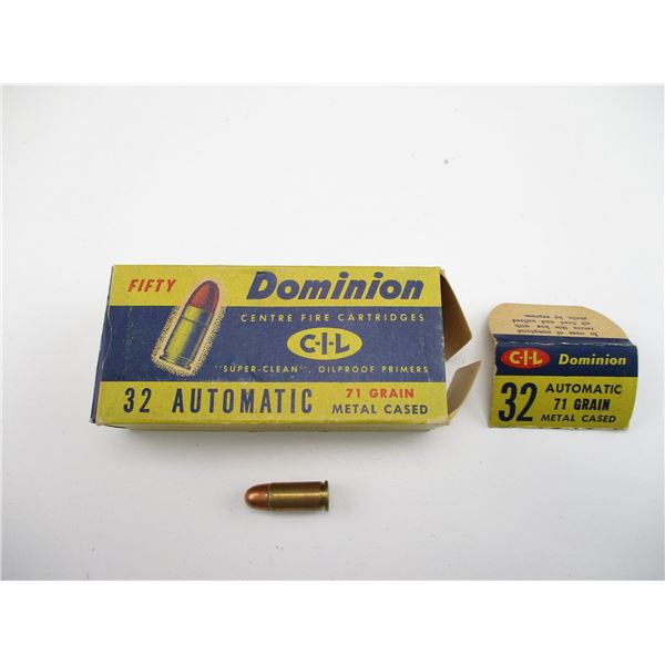 DOMINION .32 AUTO COLLECTIBLE AMMO